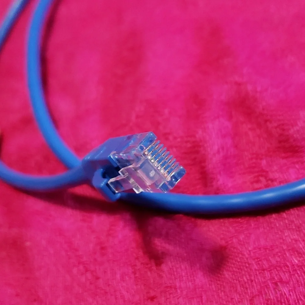 Ethernet Cable Cat 5e patch cord length 3 feet Blue 
